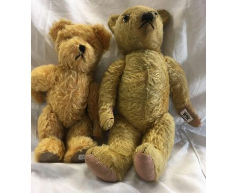 2 VINTAGE TEDDY BEARS, 1 BEING MUSICAL