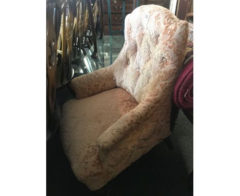 CHILDS VICTORIAN BUTTON BACK FIRESIDE CHAIR