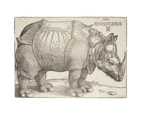 Albrecht Dürer (German, 1471–1528) The Rhinoceros 1515. Woodcut on paper with a Single-Headed Eagle watermark (Meder 224), a 