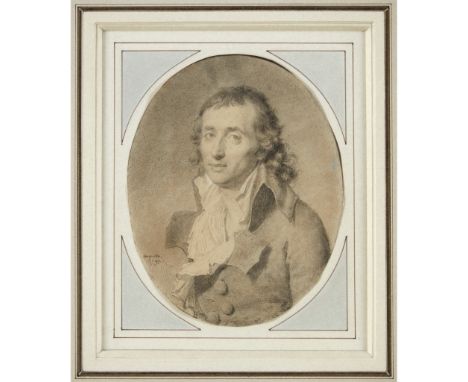 Jean Baptiste Jacques Augustin (French, 1759–1832)Portrait of Camille DesmoulinsSigned and dated 'Augustin/1793' bottom left,