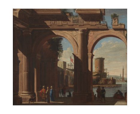 Viviano Codazzi (Italian, c.1604–1670)Doric Arcade, with the Torre di S. VincenzoOil on canvas23 1/2 x 29 3/8 in. (59.7 x 74.