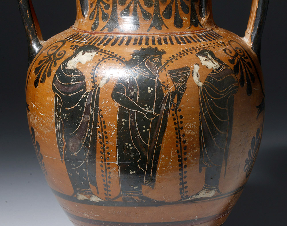 Ancient Greece, Athens, ca. 500 BCE. A beautiful Attic black-figure ...