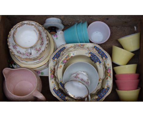 A selection of ceramics, to include a floral pink Falcon Ware cream jug, other items from Royal Albert, Denby, Royal Doulton 