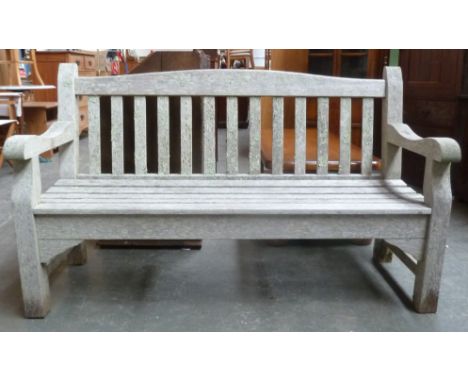 A  Burmese teak garden bench made by Suncoast 153 x 91 x 55cm