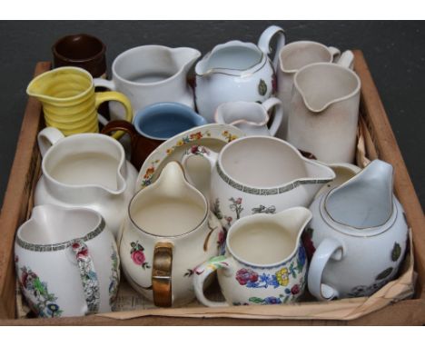 A quantity of ceramic cream jugs, including Denby, Johnson Brothers, Mason's, Sadler and Bovey, approximately fifteen in tota