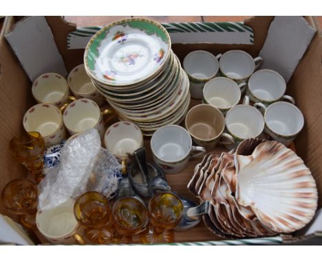 A set of eight J & G Ltd. bone china coffee cans and saucers, together with a coffee cans and saucers from Paragon China, a s