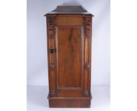 A Light Mahogany Pot Cupboard, gallery to top back, approx 83 x 36 x 38 cms. (WF)
