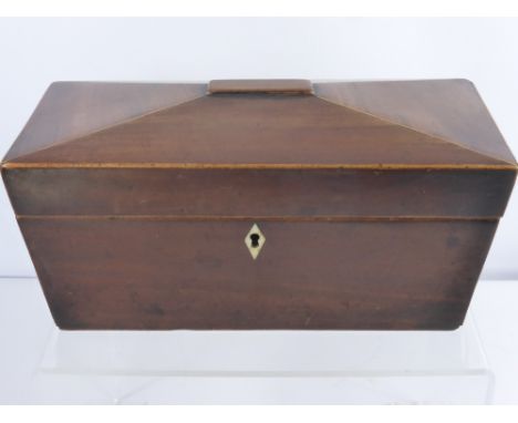 A 19th Century Sarcophagus Tea Caddy together with two quill work stationery boxes and a rosewood writing box. (AF)