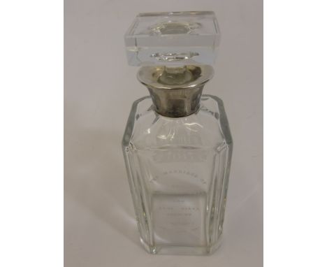 A Silver Collared Glass Decanter, commemorating the marriage of The Prince of Wales to    Lady Diana Spencer.