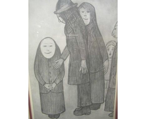 Laurence Stephen Lowry (1887-1976) Family Discussion limited edition print 357/850 unsigned, blind stamped 34 x 24cm