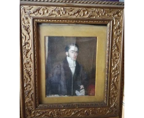 George Raphael Ward (British, 1797-1879), Portrait miniature of Rev. W. Frederick Wickham, signed and dated to the verso "No.