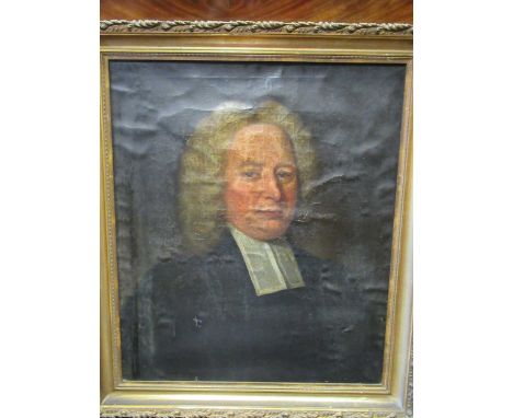 English School (18th century) Portrait of the Reverend Thomas Cawley, Vicar of Wandsworth 1736 - 48 oil on canvas 64 x 45cm