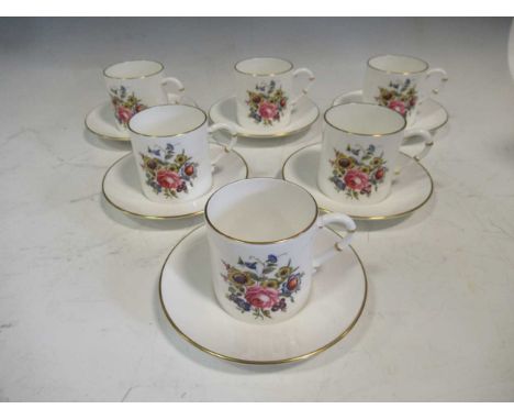 A Royal Worcester coffee set, boxed. Together with a copper coffee percolator of small proportions (2)