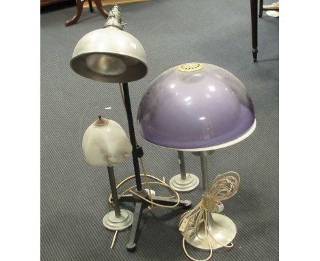 Three modern lamps and another adjustable lamp
