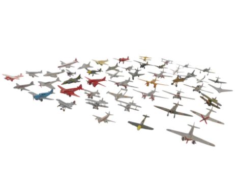 Dinky Toys and other diecast planes, including Dinky Toys Fairy Battle Bomber, Dinky Toys Light Racer, Mercury Vampire, Dinky