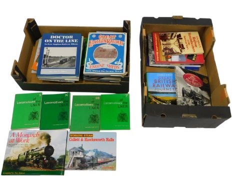 Railway related books, including Great Eastern Railway Engine Sheds by Hawkins and Reeve, LNER Pacifics in Colour by Derek Pe
