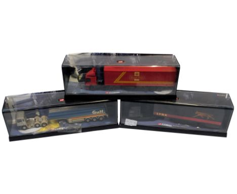 Corgi Modern Trucks 1:50 scale diecast in display cases, including 75502 Leyland DAF box trailer Royal Mail, 75101 ERF tanker