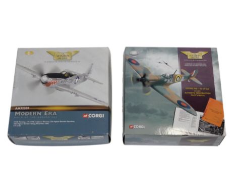 Corgi The Aviation Archive 1:72 scale diecast planes, comprising AA32209 Birth of the Modern Era F-51D Mustang-45-11736 Lieut