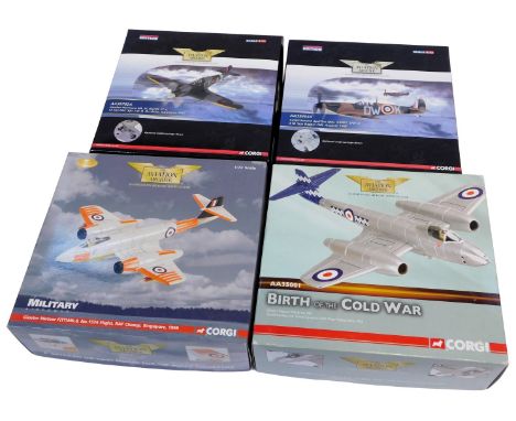 Corgi The Aviation Archive 1:72 scale diecast aircraft, including AA39204A Super Marine Spitfire mark 1, X4067, DW-K 610 Squa