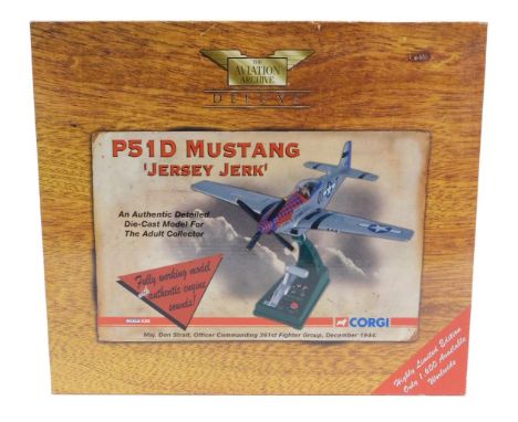 A Corgi The Aviation Archive Deluxe 1:32 scale P51D Mustang Jersey Jerk, Major Don Strait, Officer Commanding 361ST Fighter G
