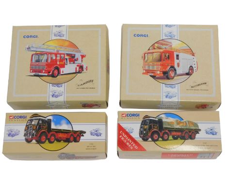 Corgi Classics boxed diecast, including 97940 ERF flatbed Eddie Stobart, 97327 Atkinson eight wheel rigid with load Eddie Sto