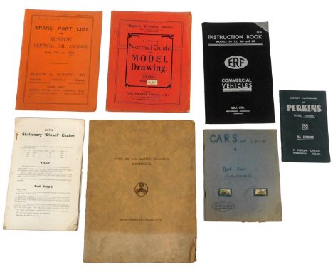 Driver's handbooks and instruction books, including Driver's Handbook for Perkins Diesel Engines R6 Engine, instruction books