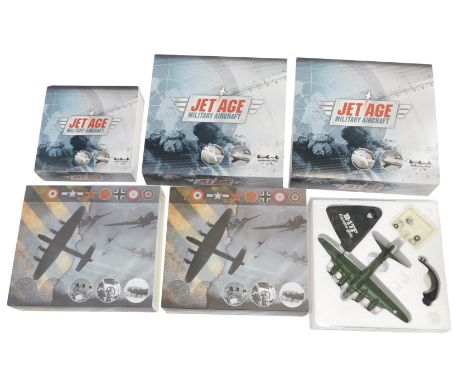 Atlas Editions diecast planes, including Jet Age military aircraft Avro Vulcan, Jet Age military aircraft Canadair Sabre F4, 
