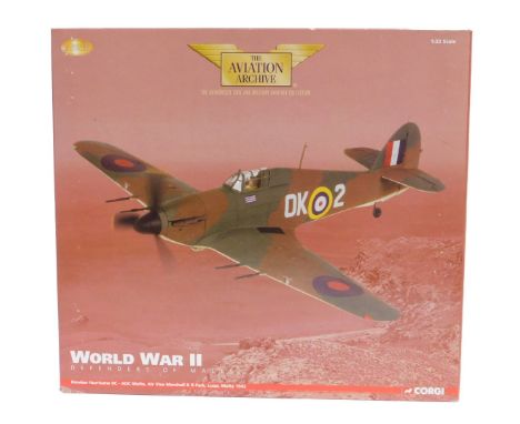 Corgi The Aviation Archive 1:32 scale World War II Defenders of Malta Hawker Hurricane IIC-AOC Malta, Air Vice Marshall KR Pa