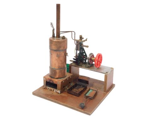 A scratch built vertical steam engine and plant.