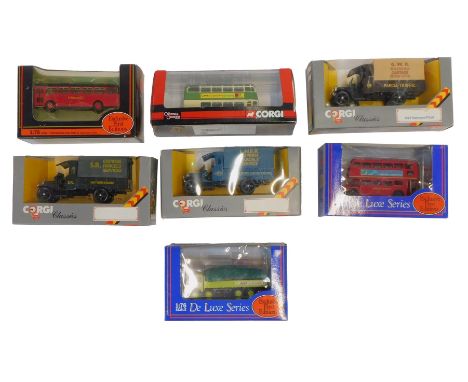 Corgi and EFE boxed diecast, including a OM41403 Leyland PD2/ROE Lincoln Corporation, a Deluxe AEC RTL bus London Transport M