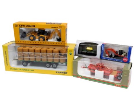 Siku Joal and other boxed diecast, including a Siku 3521 Schaeff crawler excavator, a Joal 1:35 scale JCB 4CX Site Master bac