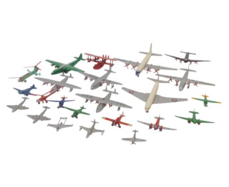 Dinky and other diecast aircraft, including Dinky Toys Air Speed Envoy Dinky Toys Light Transport, Dinky Toys The King's Aero