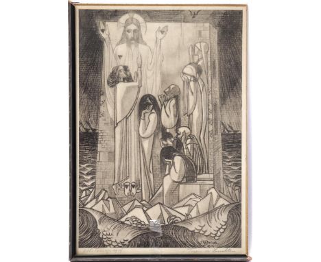 Lithograph after the work of Jan Toorop, Tower of the Sighs, 28x19 cm