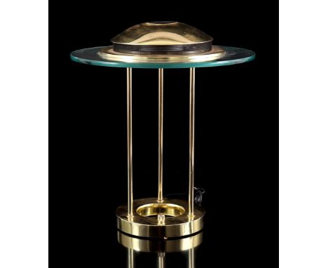 Brass-coloured desk lamp, 47 cm high
