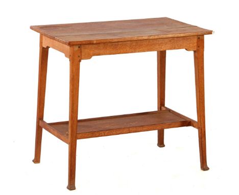 Oak Art Deco table with shelf, 64.5 cm high, top 70x44 cm