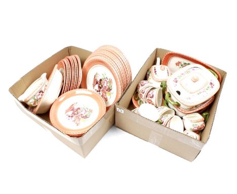 Villeroy &amp; Boch earthenware crockery with Fiorello decor, consisting of 10 flat plates, 12 soup plates, 10 breakfast plat