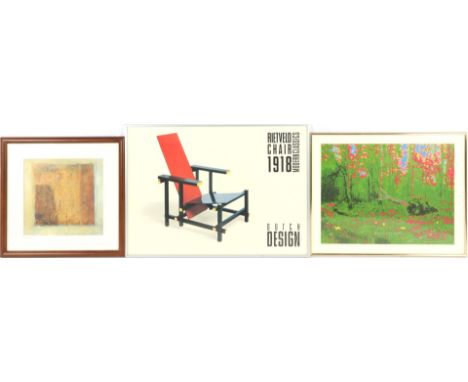 Signed Henk van der Vet (born 1939), titled "Not uprooted but replanted", silkscreen dated 1990, numbered 195/300, 55x66 cm, 