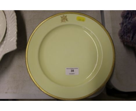 Three Royal Worcester gilt decorated plates