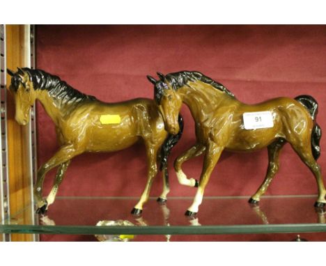 Two Beswick horses 