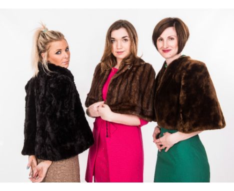 A group of vintage fur capes including a "Scotch Mole" and a mink (3)