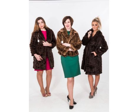 Two vintage coney coats and a mink jacket (3)