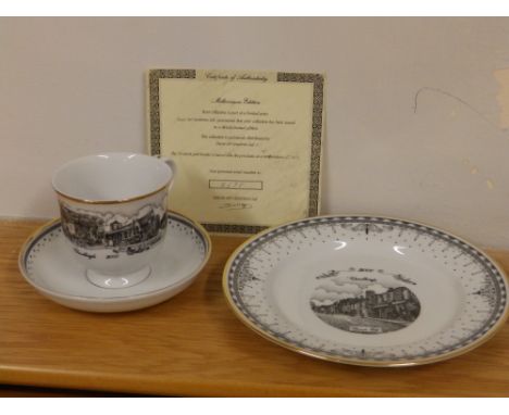 36 pieces of black &amp; white printed 'Chudleigh Millenium' table porcelain, made in limited edition by Décor Art Creations 