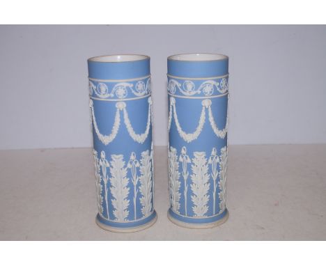 Pair of Wedgewood Victorian Spill Vases - 20cm h