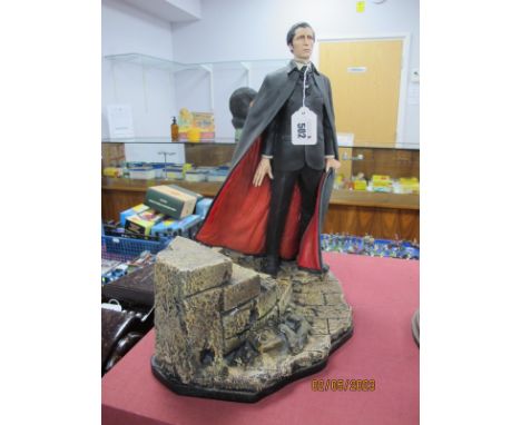 Christopher Lee Is Dracula Resin/Plastic Figure/Model, on atmospheric base, (head loose) 39cm high.