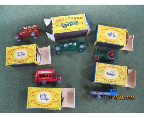 Five Boxed Matchbox 'Lesney' Models of Yesteryear Diecast Model Vehicles, comprising of Y-5 1929 Bentley British racing green