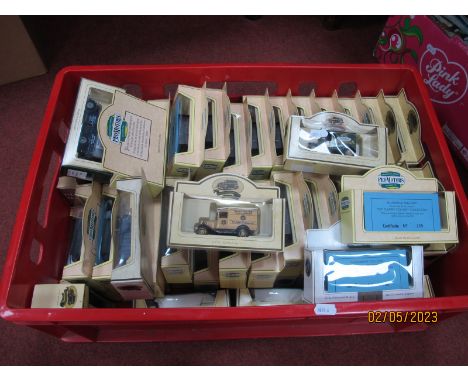Sixty Plus Diecast Model Vehicles, by Lledo, including Model T Van 'Westhorpe Colliery', boxed.