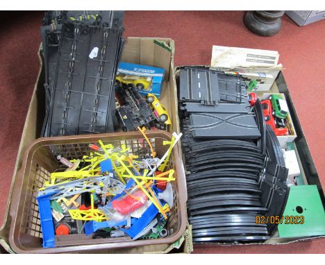 Slot Car and Model Railway Interest, to include Scalextric #C.003 Javelin slot car (yellow), track, accessories. Triang "OO" 