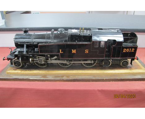 A 3½" Gauge Live Steam Stannier Class 4P 2-6-4 Tank Steam Locomotive, L.M.S gloss black R/No 2612. loco with outside cylinder
