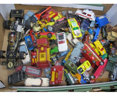 A Collection of Diecast Model Vehicles, by Corgi, Dinky, Matchbox and other including Corgi Glastron Bat Boat, JPS F1 Car, al