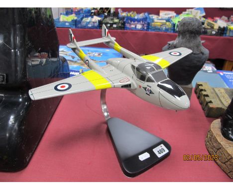 A Bravo Delta Models De Havilland Vampire Model Aircraft, training livery, XH304, 33cm long, 37cm wingspan, boxed.